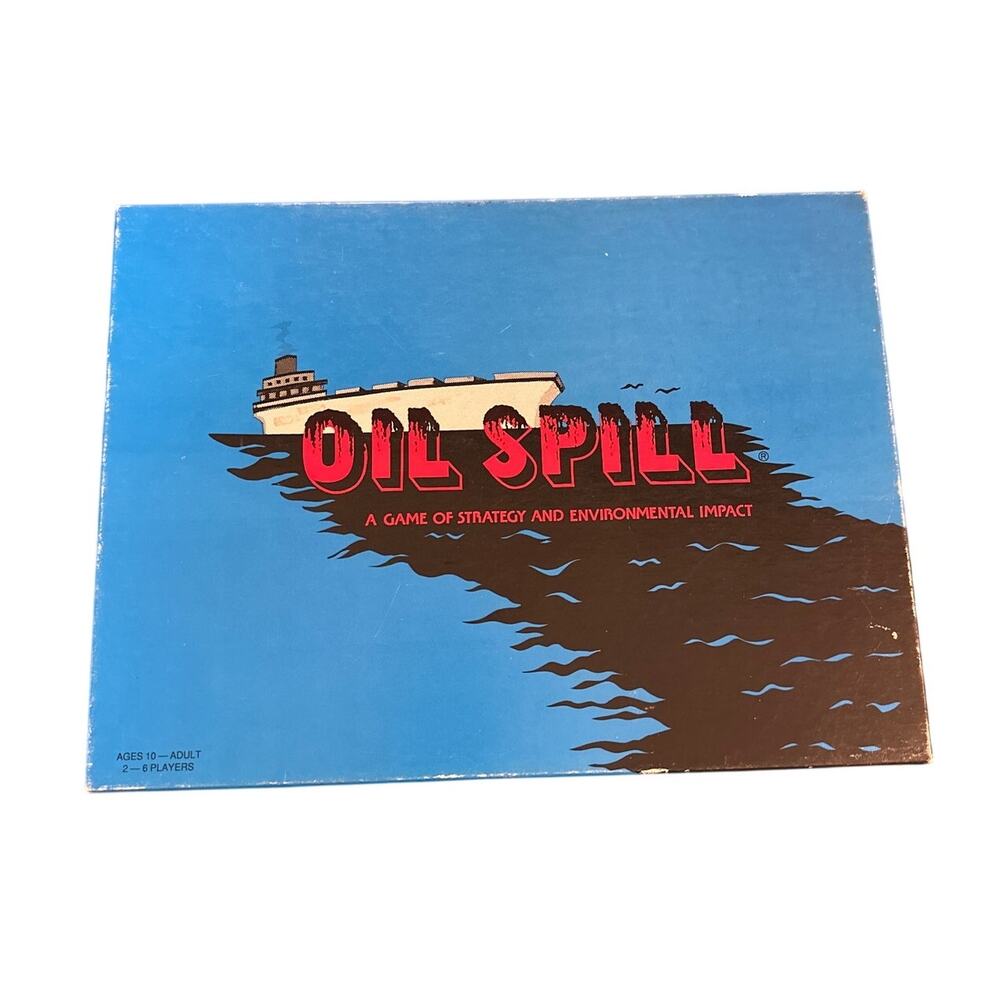 Vintage 1990 Oil Spill Game Strategy Environmental Impact Board Game 10+